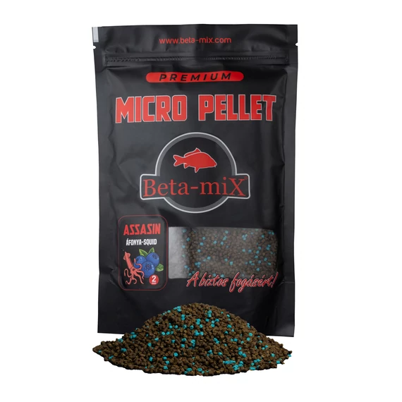 Premium Mikropelety Beta-mix Assasin Brusnica-Squid 800g 2mm