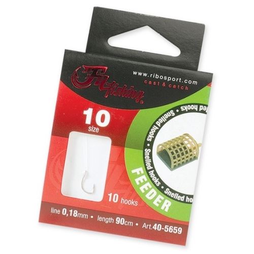 Naviazané háčiky Fil Fishing Snelled Hooks Feeder /10ks veľ. 10