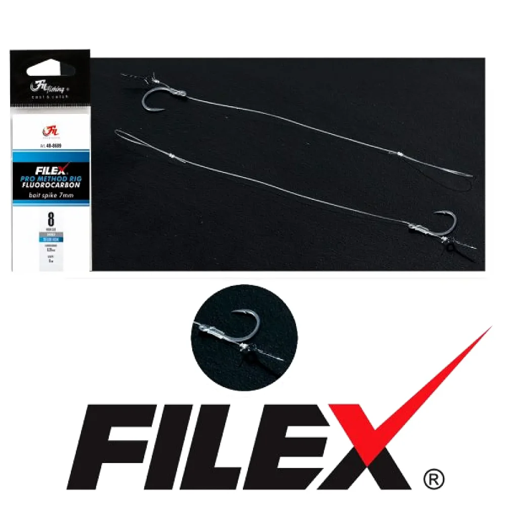 Hotové nádväzce Fil Fishing Pro Method Rig Fluorocarbon /2ks veľ. 10