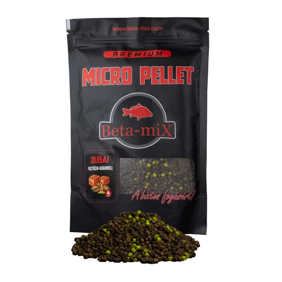 Premium Mikropelety Beta-mix Dubai Pistácia-Karamel 800g 2mm